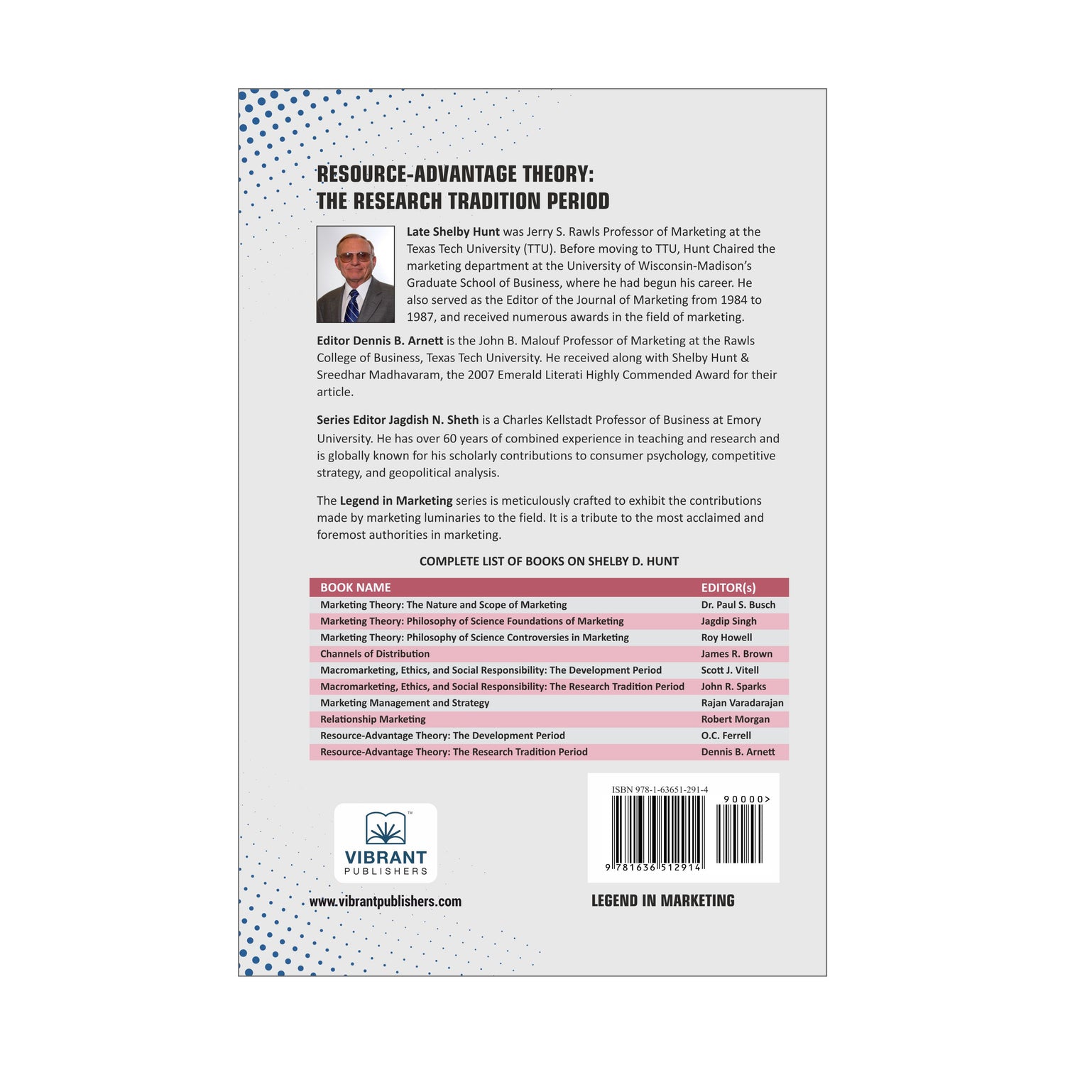 Resource-Advantage Theory: The Research Tradition Period