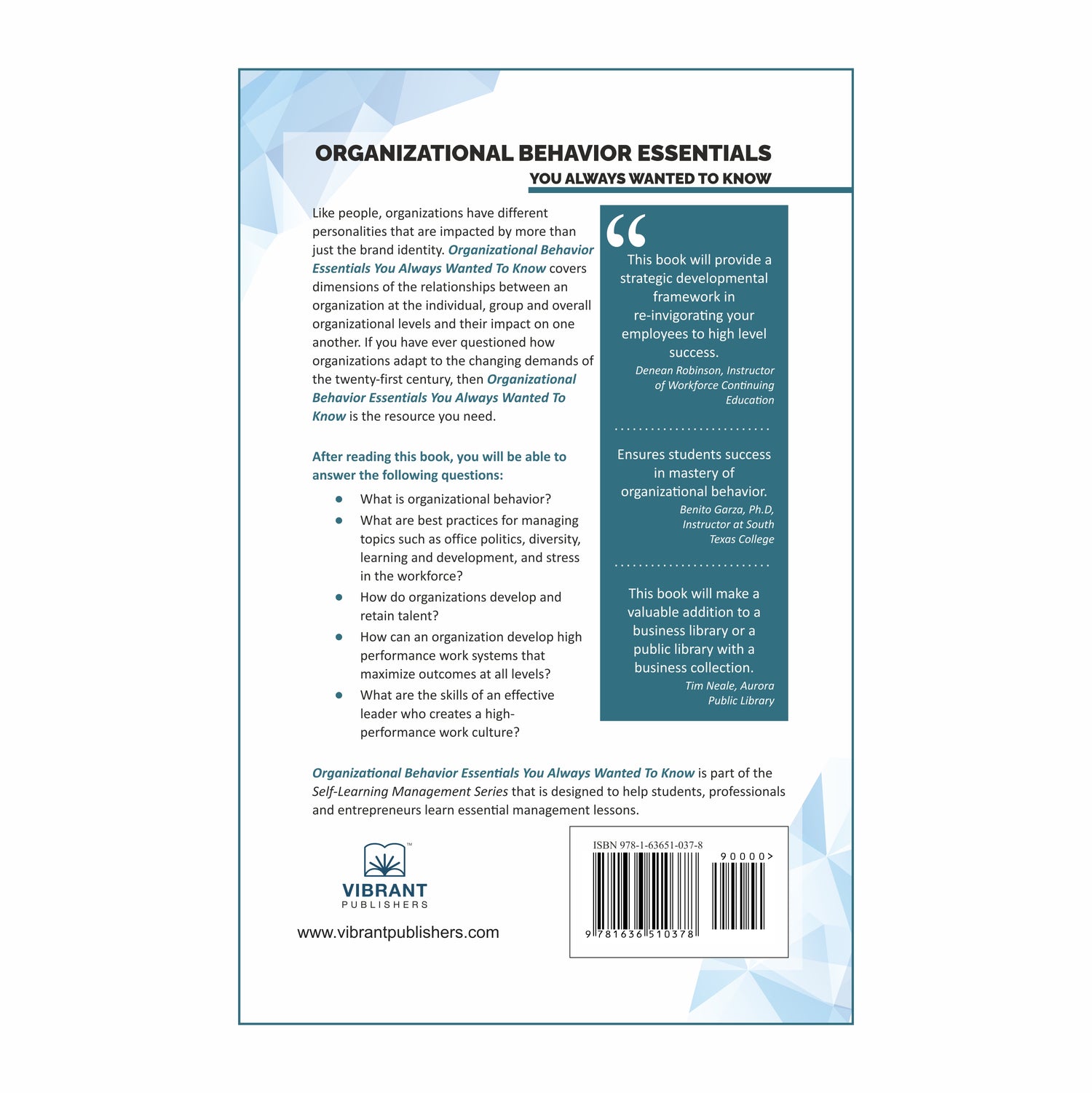 Organizational Behavior Essentials You Always Wanted To Know