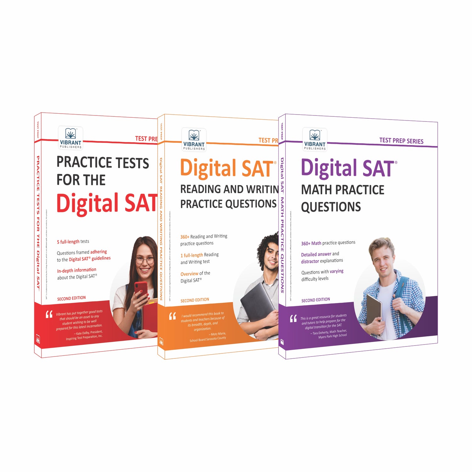 Digital SAT Prep Combo 2025–2026: Study Guide with 1200+ Questions Across 5 Full-Length Tests and Practice Questions for Reading, Writing, and Math