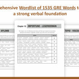 GRE Master Wordlist: 1535 Words for Verbal Mastery