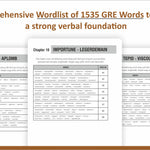 GRE Master Wordlist: 1535 Words for Verbal Mastery
