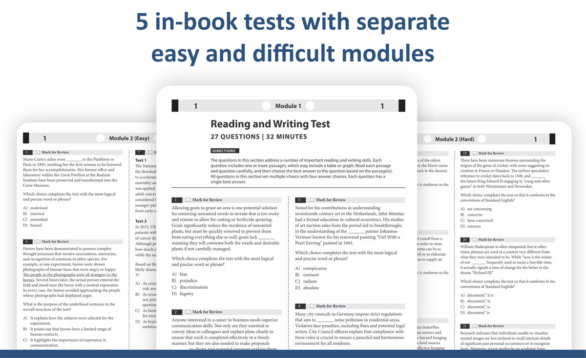 Righting Math Test Digital SAT Prep Combo 2026–2027: 1100+ Practice Questions, Expert ...