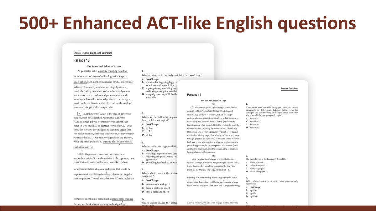 ACT English Practice Questions  | Prep for the Enhanced ACT | 2026-2027