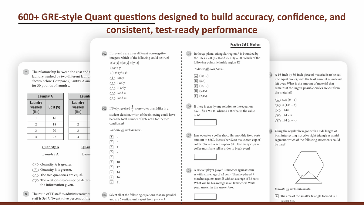 GRE Quantitative Practice Questions
