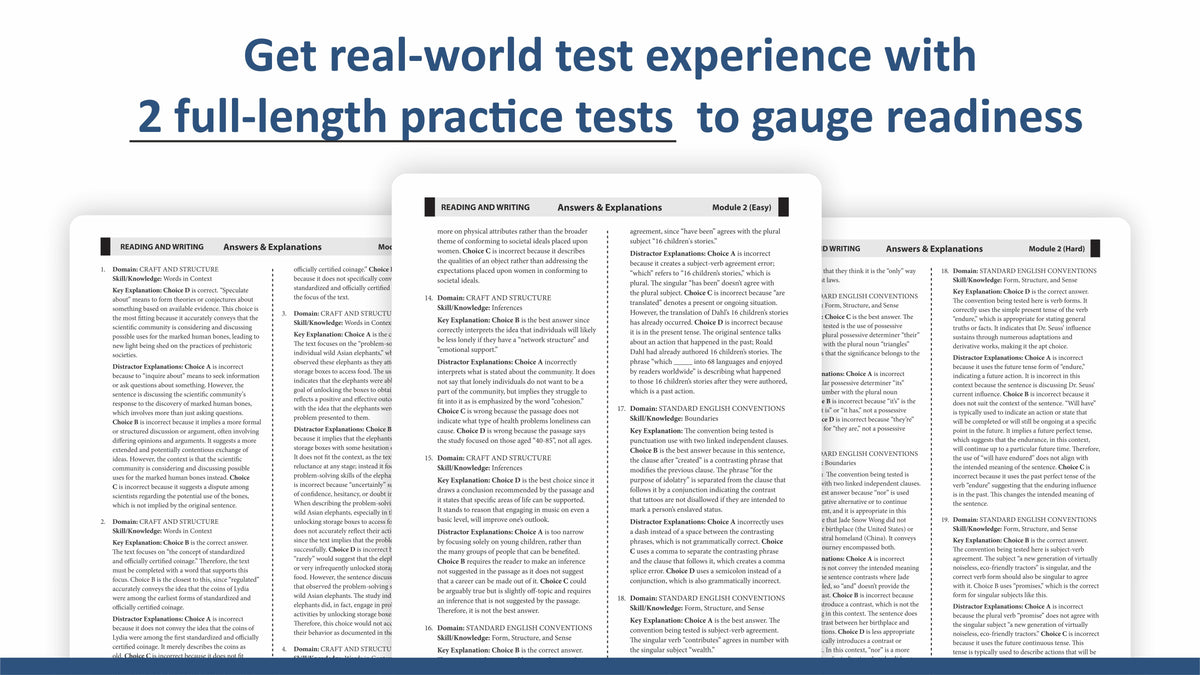 Righting Math Test Digital SAT Prep Combo 2026–2027: 1100+ Practice Questions, Expert ...