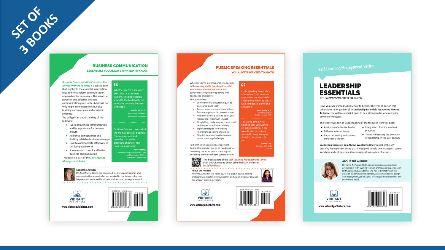 Professional Development Essentials: Business Communication, Leadership & Public Speaking Skills for Career Success - Set of 3 Books