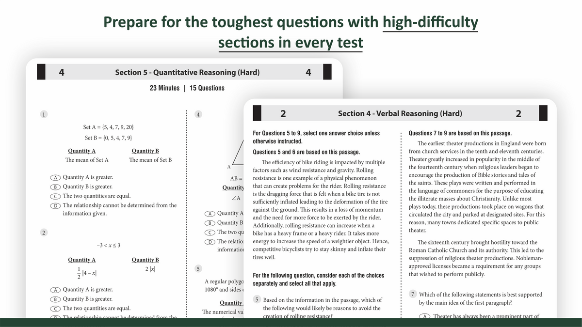 Practice Tests for the GRE