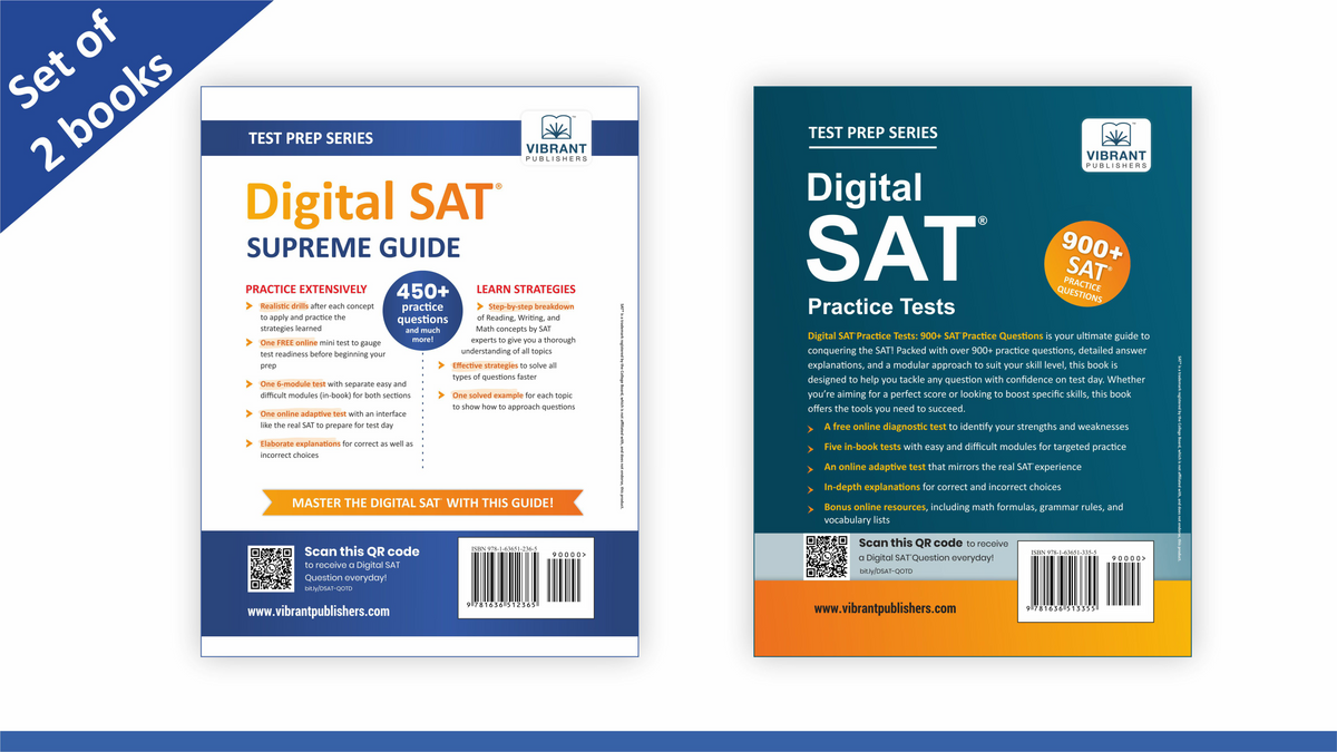 Digital SAT Prep Combo 2026–2027: 1100+ Practice Questions, Expert Strategies & Full-Length Tests for Reading, Writing & Math