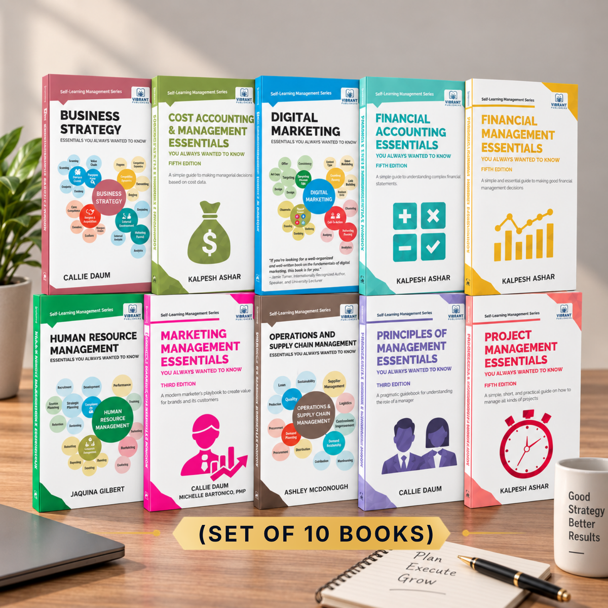 Self-Learning Management Essentials books for Entrepreneurs and Professionals - set of 10 books