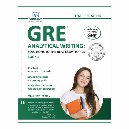 GRE Analytical Writing: Solutions to the Real Essay Topics - Book 1 (2024 Edition)