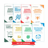 Set of 8 books on business analytics and technology topics with colorful covers.