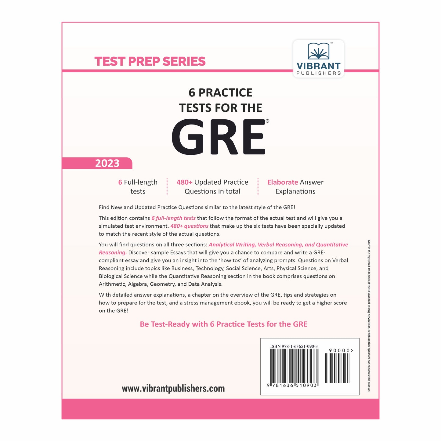 6 Practice Tests for the GRE (2023 Edition)