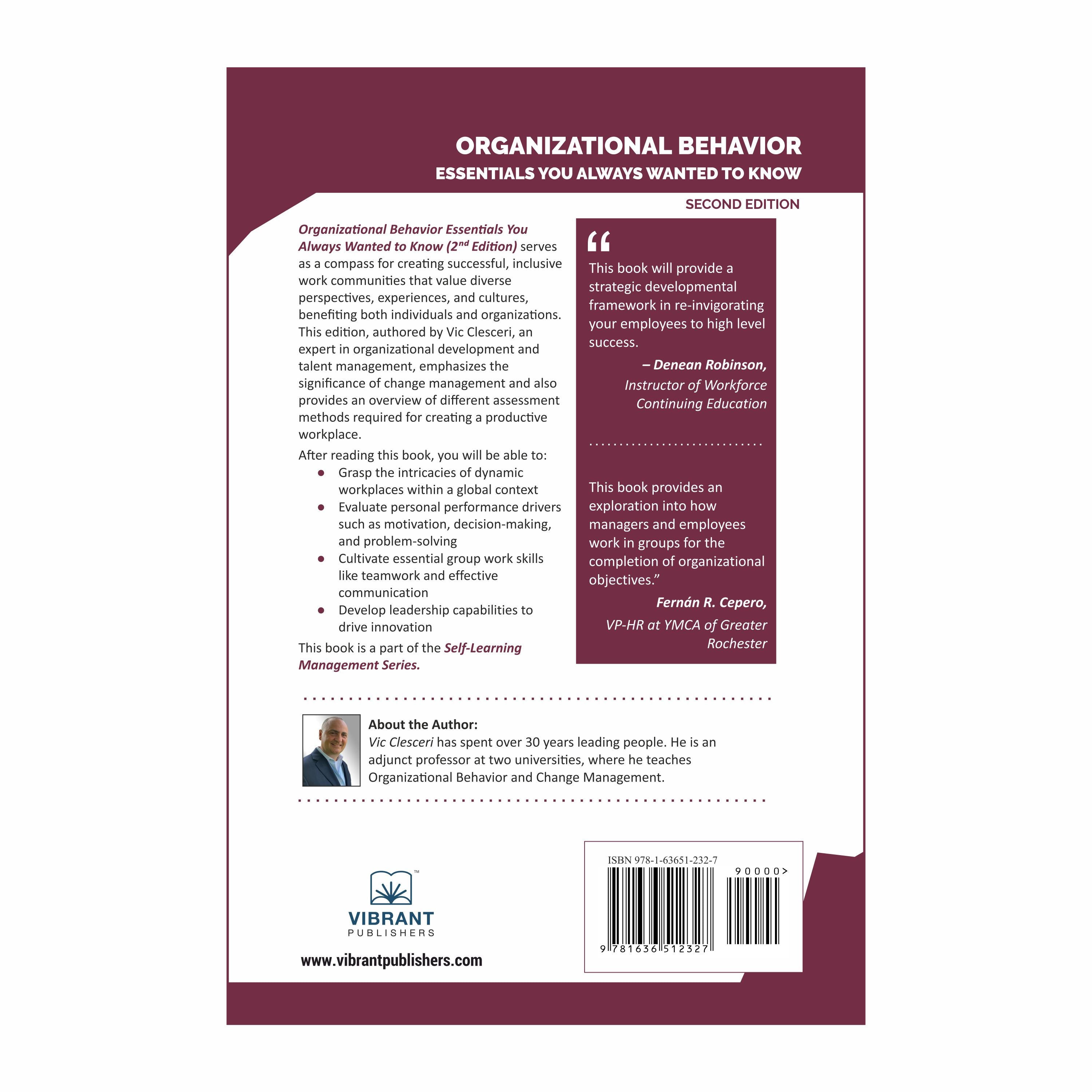 Organizational Behavior Essentials You Always Wanted To Know (2nd