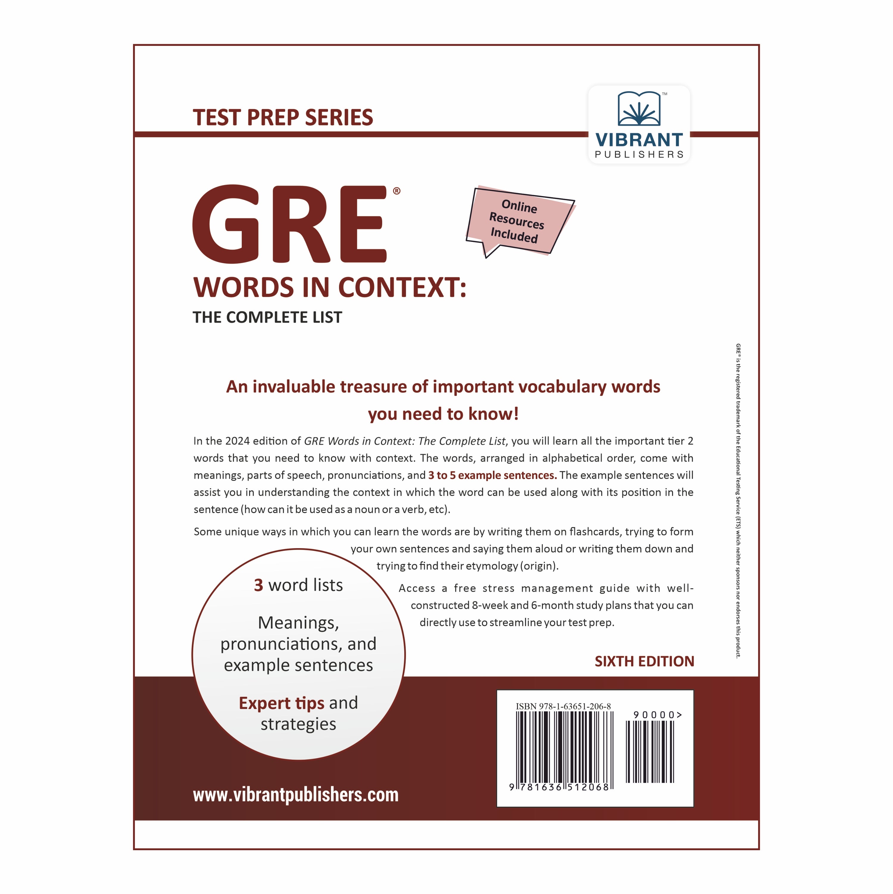 GRE Words In Context: The Complete List - Vibrant Publishers LLC