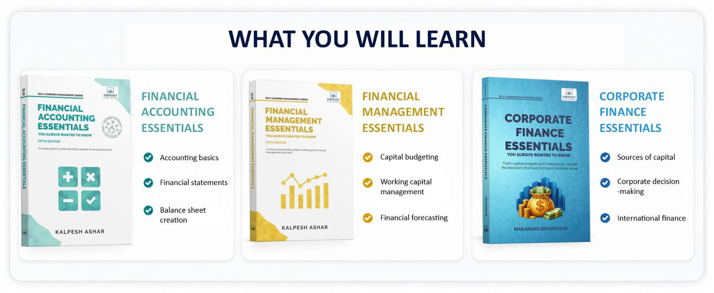 Financial Management, Financial Accounting & Corporate Finance Essentials: Covering Financial Statements, Capital Budgeting, Cost of Capital, Forecasting & Working Capital – Set of 3 Books