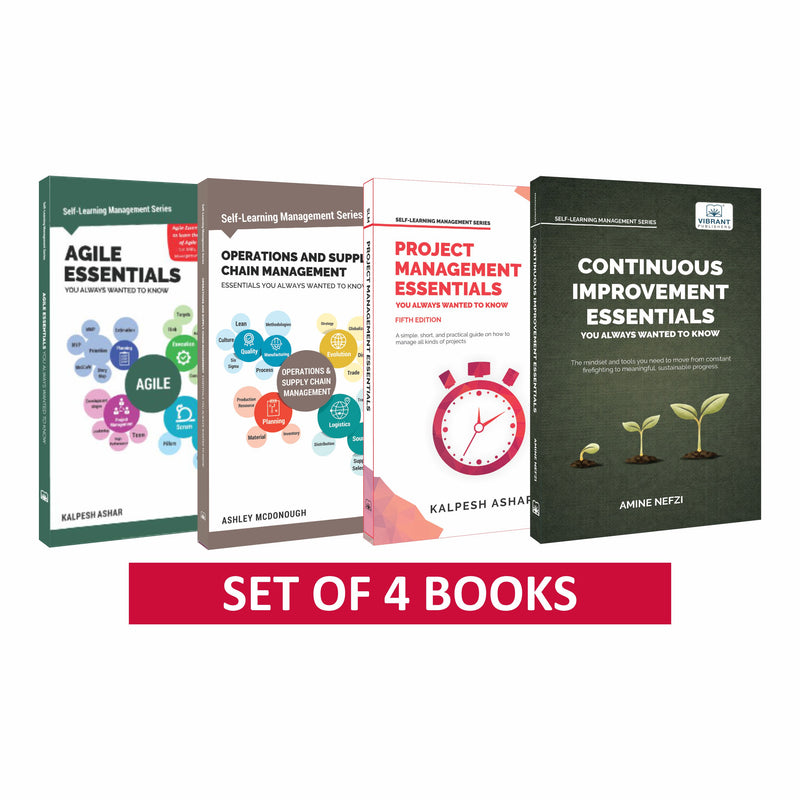 Continuous Improvement, Operations & Supply Chain, Agile and Project Management Essentials You Always Wanted to Know: Lean Thinking, Scrum, DMAIC & Agile Strategies Simplified – Set of 4 Books