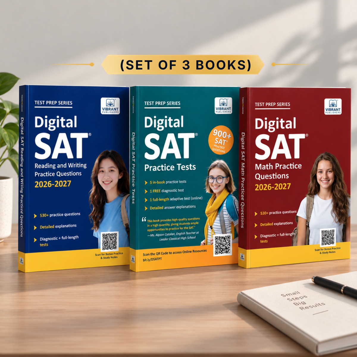 Set of 3 Books for SAT Test prep