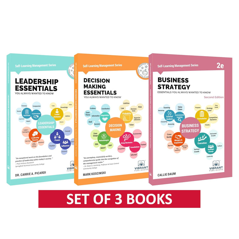 Strategy, Leadership & Decision Making Essentials: Strategic Management, Ethics, High-performing Teams, Heuristics & Game Theory for Managers (Set of 3 Books)
