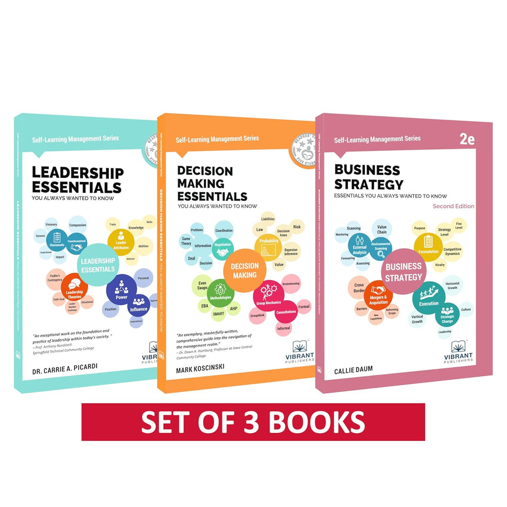 Strategy, Leadership & Decision Making Essentials: Strategic Management, Ethics, High-performing Teams, Heuristics & Game Theory for Managers (Set of 3 Books)