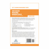 Back cover of Decision-Making Essentials book