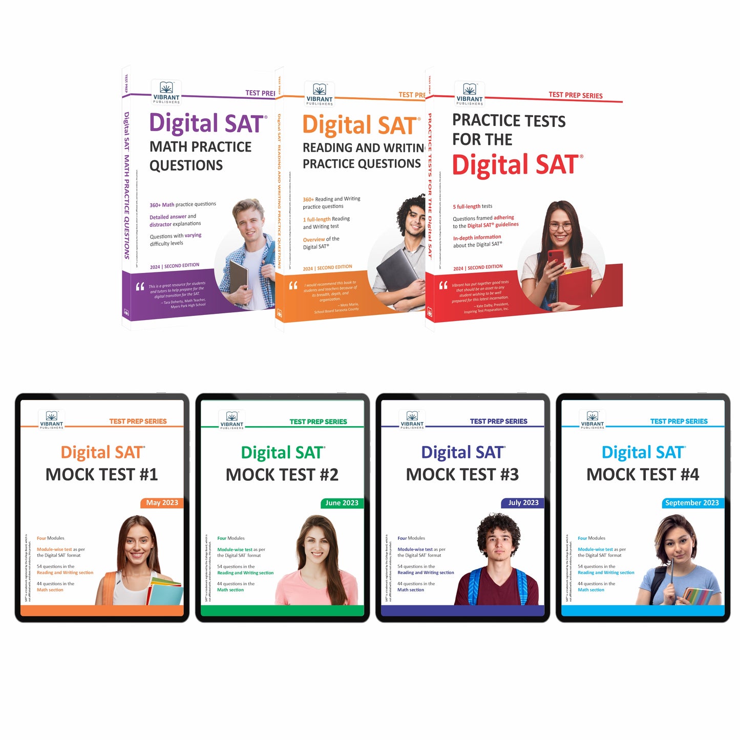 The Complete Digital SAT Combo- 3 Practice Books and 4 Mock Tests