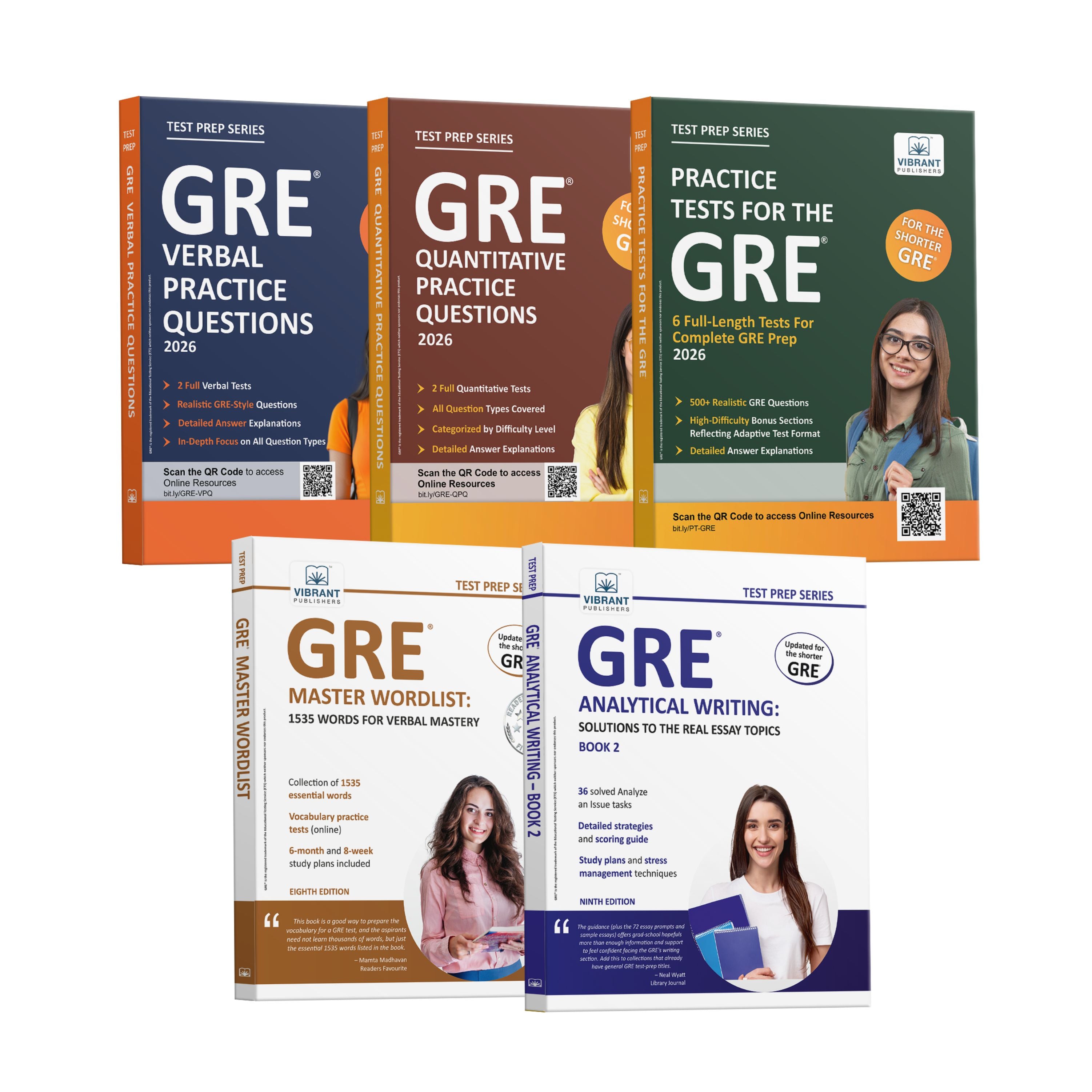 GRE Complete Prep: (Set of 5 Books) - Vibrant Publishers LLC