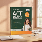 Act Reading practice questions book by Vibrant Publishers.