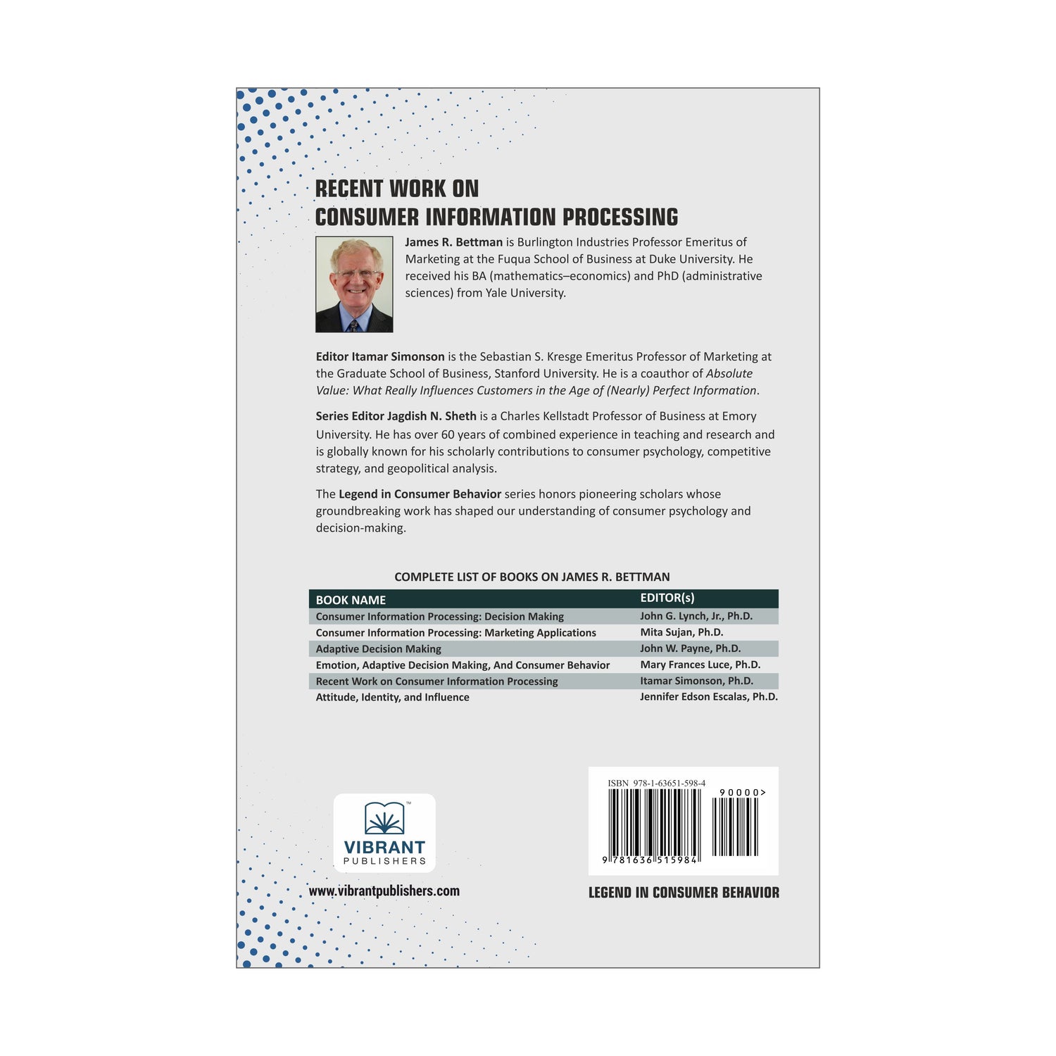 Recent Work on Consumer Information Processing