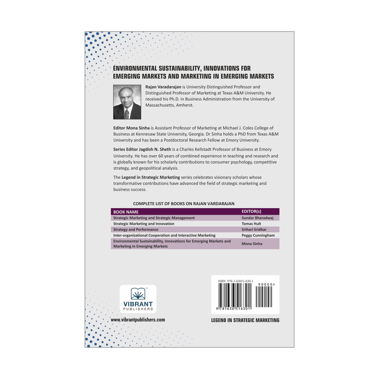 Environmental Sustainability, Innovations for Emerging Markets and Marketing in Emerging Markets