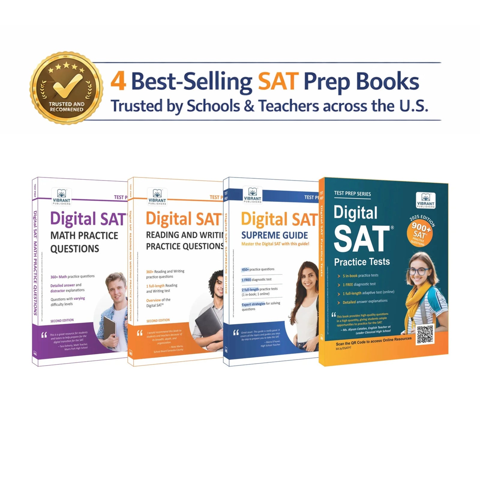Digital SAT Prep Ultimate Self-Study Course cover – Vibrant Publishers
