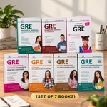 GRE Self Study: 6 Practice Tests, Analytical Writing (Book 1), Master Wordlist (1535 Words), Quantitative Reasoning, Reading Comprehension, Text Completion, Complete List (Set of 7 Books)