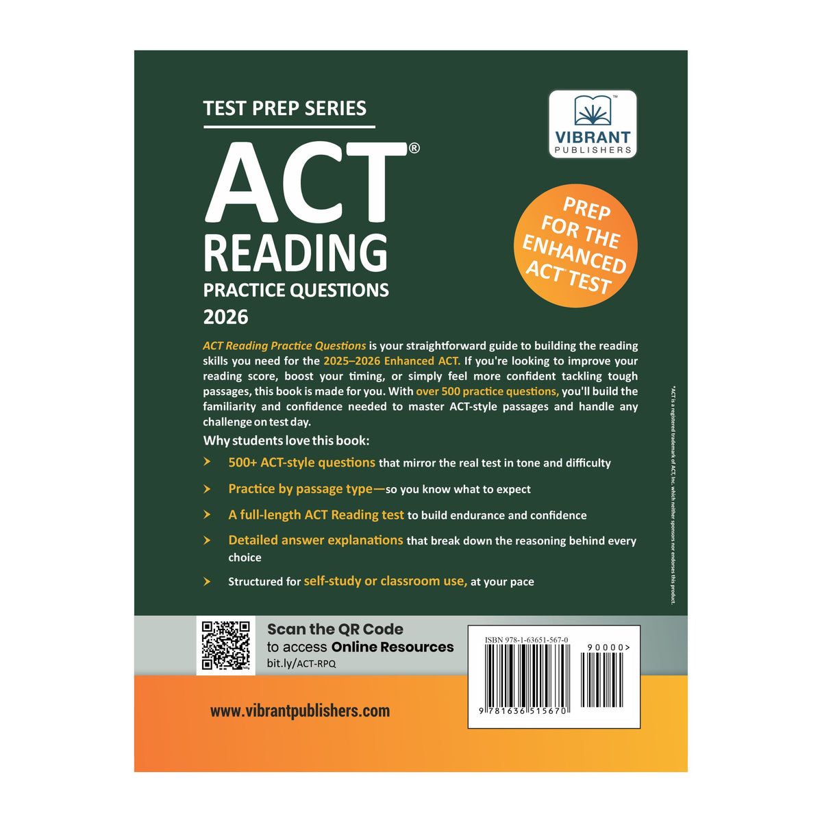 ACT Reading Practice Questions | Prep for the Enhanced ACT | 2026-2027