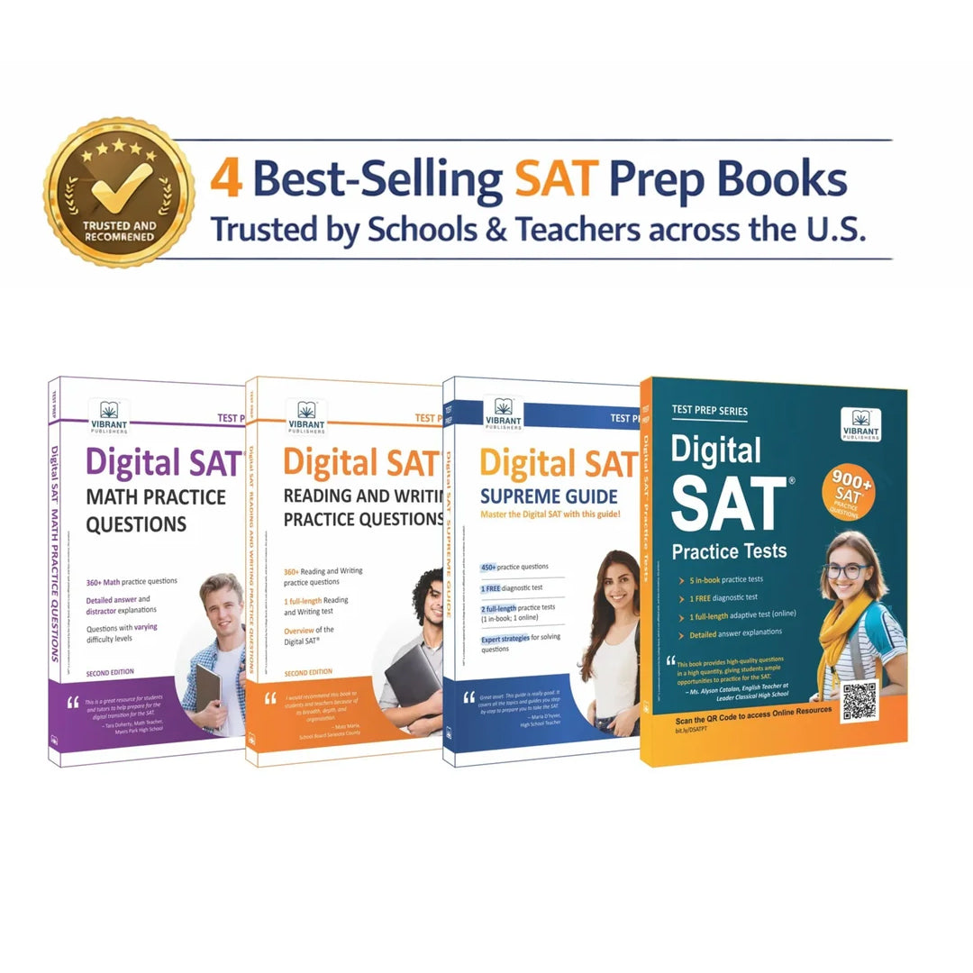Digital SAT Prep Ultimate Self-Study Course : Set of 4 Books
