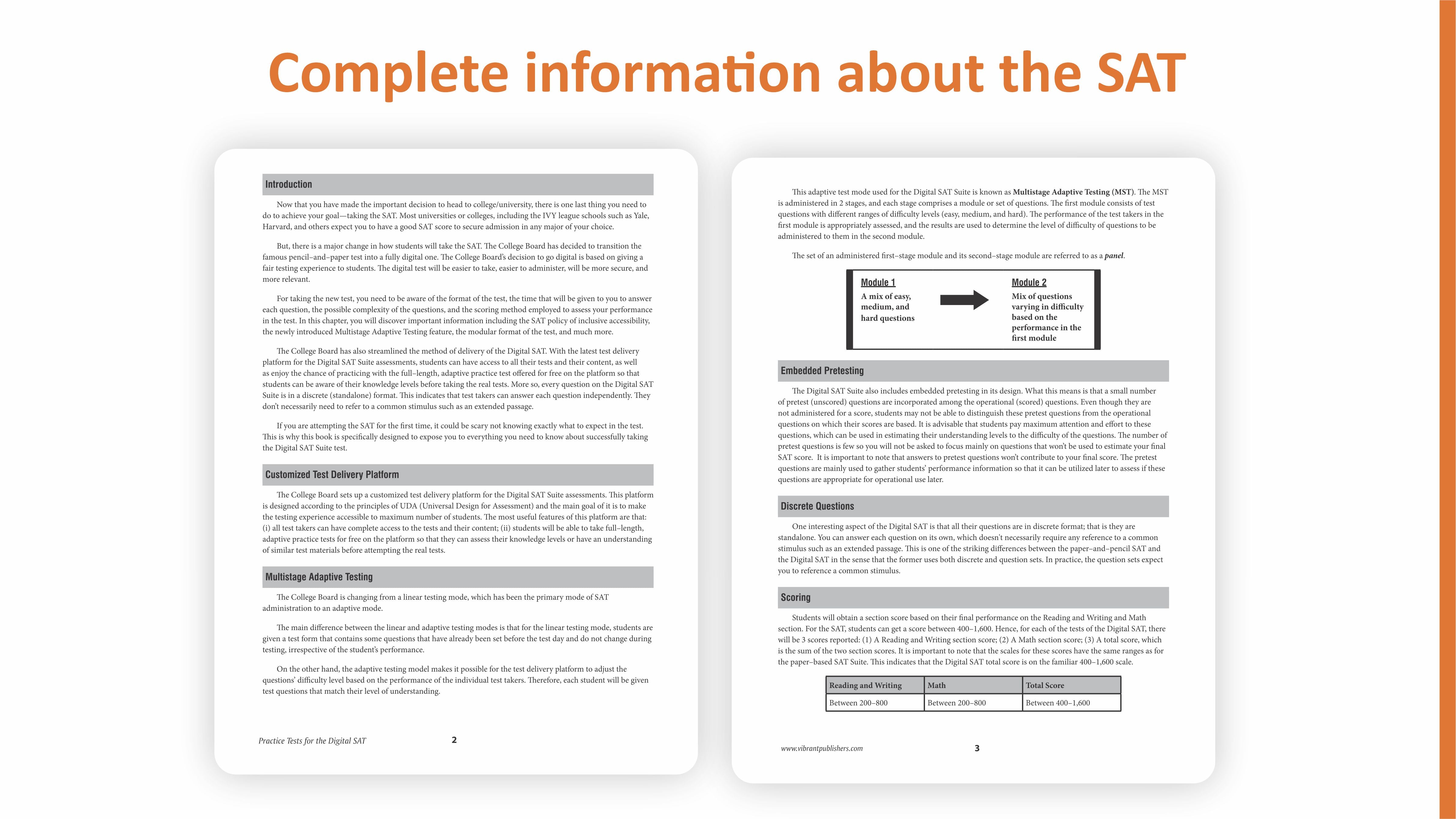 Digital SAT Reading and Writing Practice Questions - Vibrant