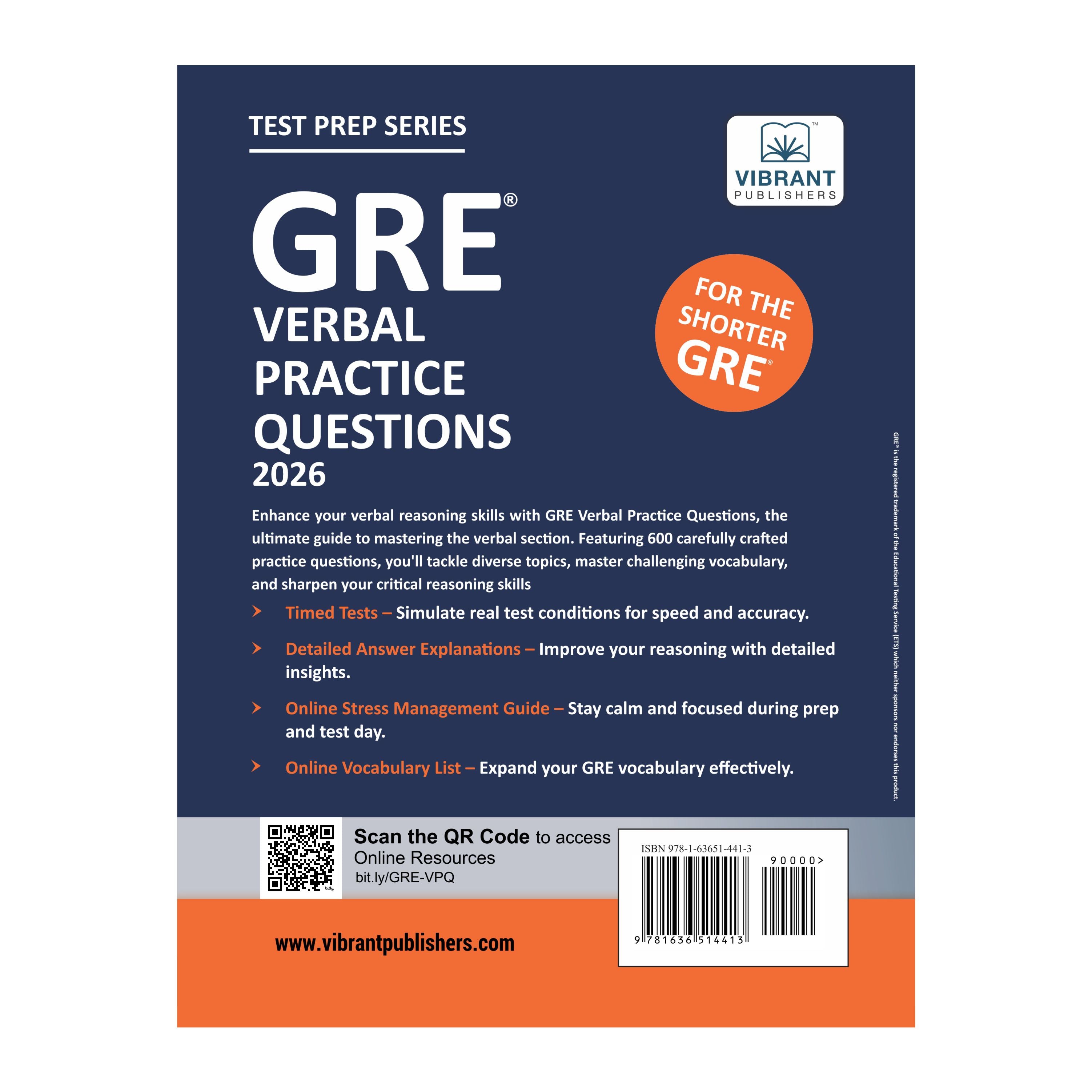 GRE Verbal Practice Questions - Vibrant Publishers LLC