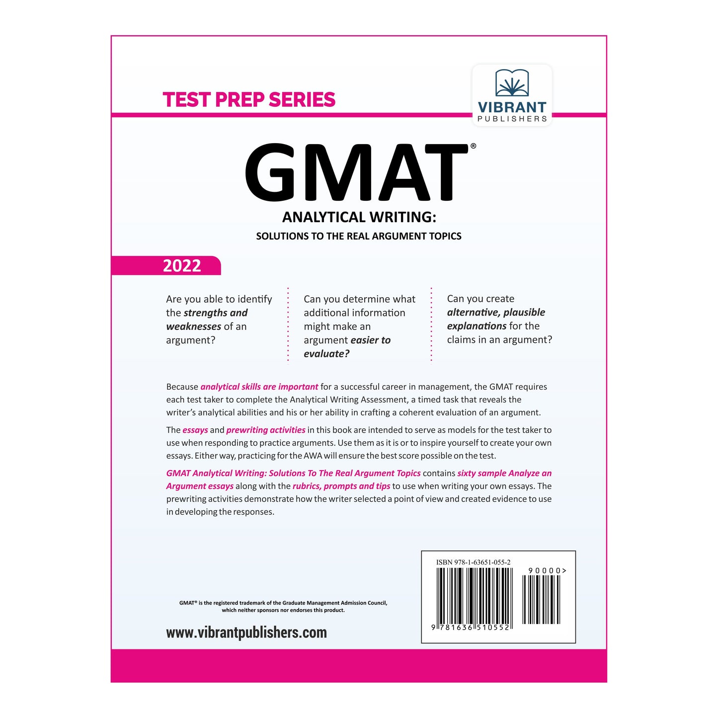 GMAT Analytical Writing: Solutions to the Real Argument Topics (2022 Edition)