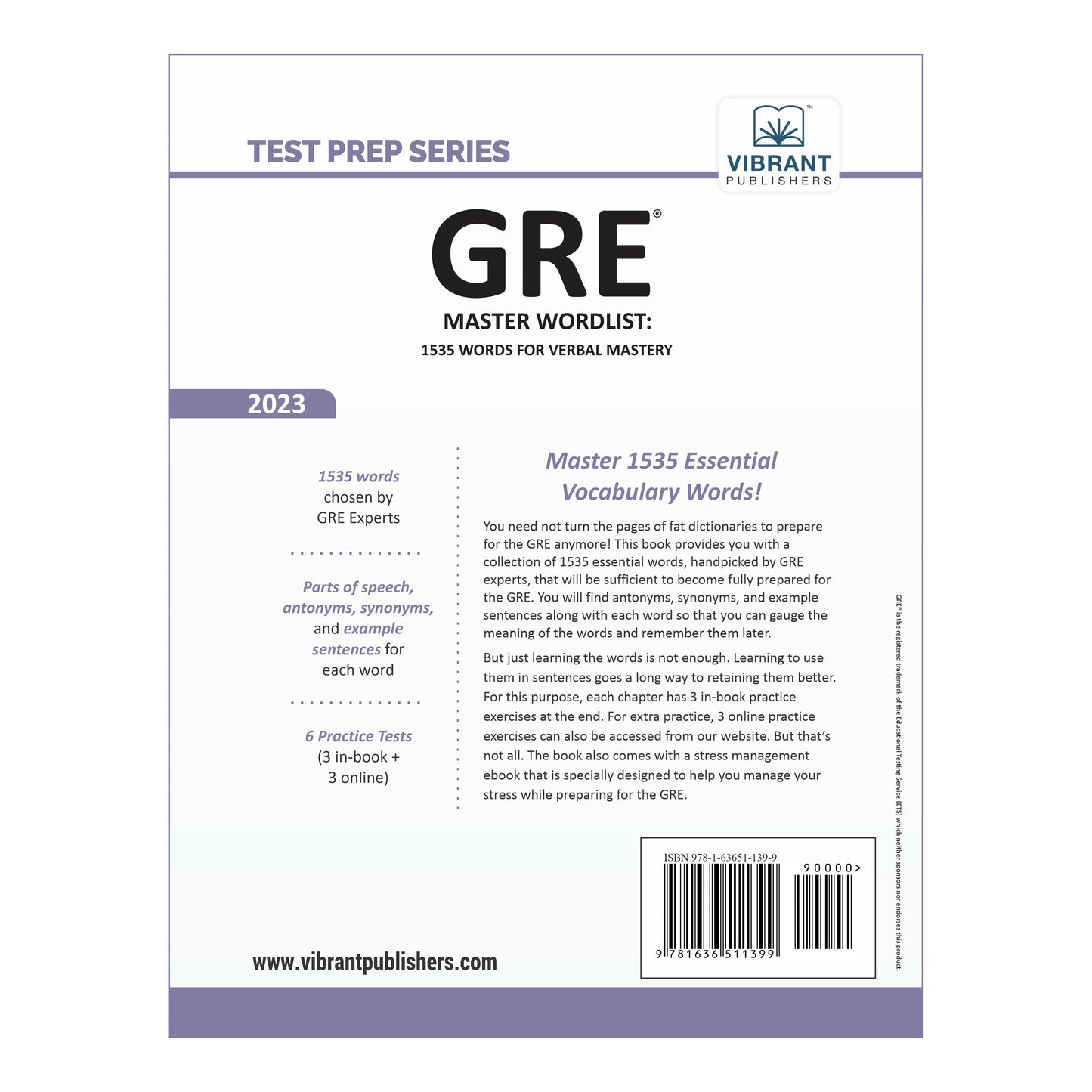 GRE Master Wordlist: 1535 Words for Verbal Mastery